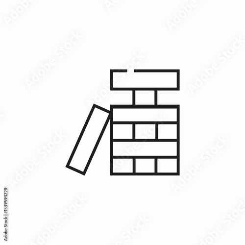 jenga tower game icon sign vector