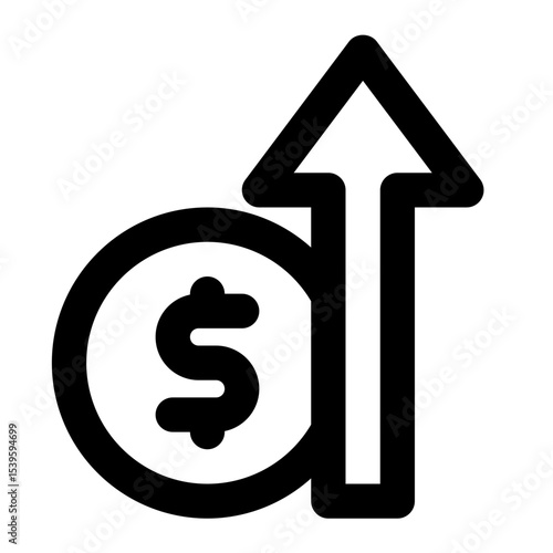 Interest Rate Icon with sharp thick lines