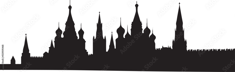 Moscow city silhouette Moscow city silhouette