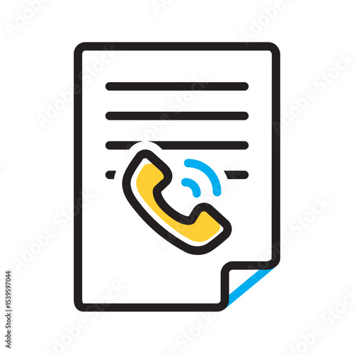 Vector multi color icon for Contact form