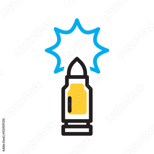 Vector multi color icon for Bullet