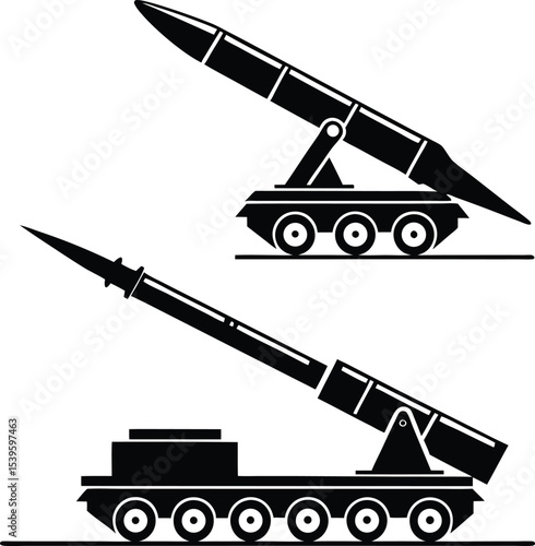 Illustrative Depiction of Mobile Missile Launchers Ready for Deployment, Showcasing Military Might and Technological Advancement in Defense