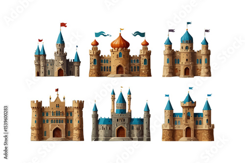 vector set of landmarks and monuments