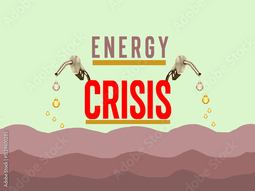 An illustration representation of global energy shortages and rising demand.