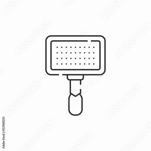 pet brush icon sign vector
