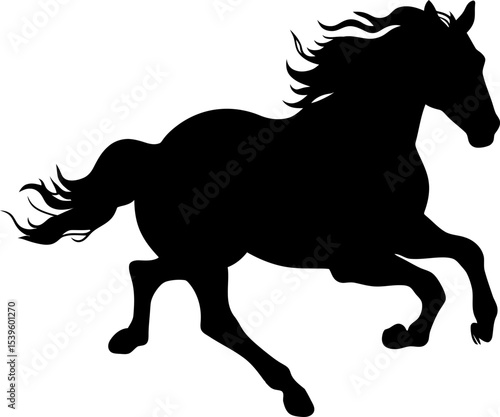 Handdrawn horse silhouette