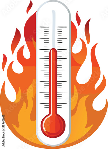 thermometer with temperature vector illustration