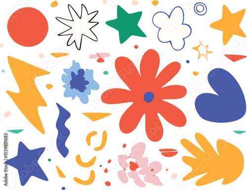 seamless pattern with colorful flowers flat vector