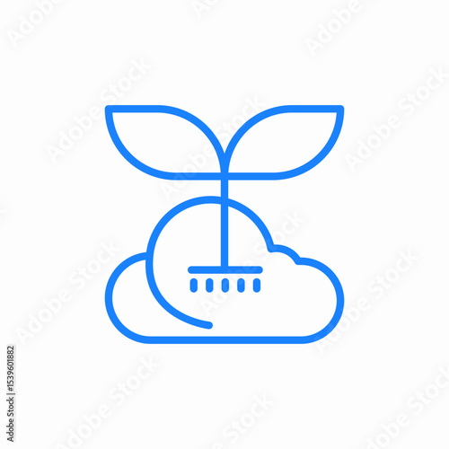 sustainable cloud icon sign vector