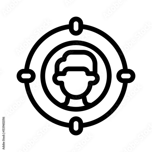 suspicious person line icon