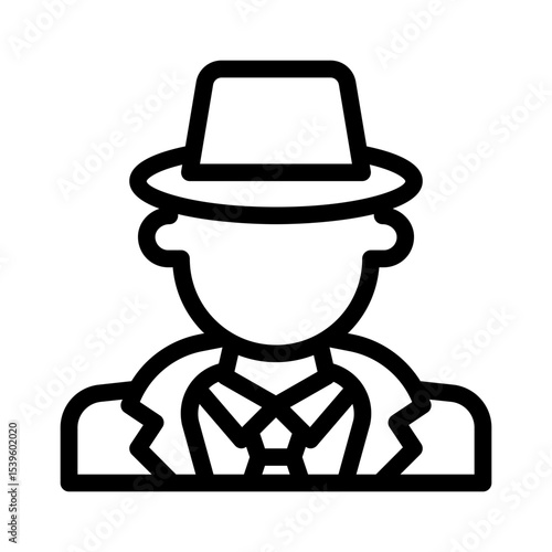 private investigator line icon