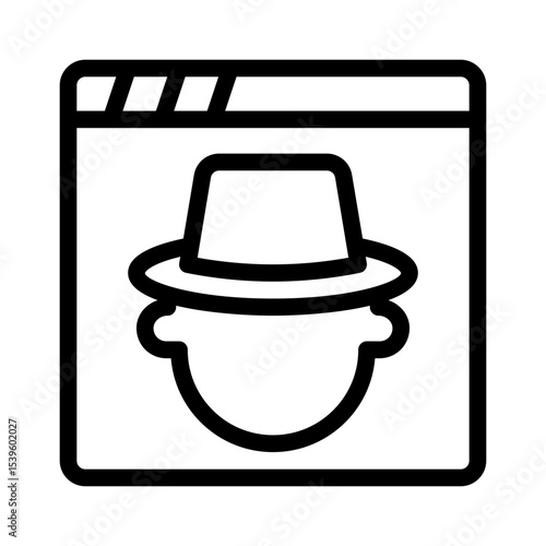 undercover line icon
