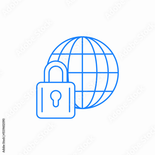 web lock icon sign vector