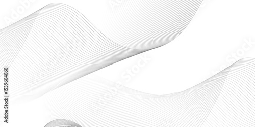 gray wave curve lines banner background design. Digital frequency track equalizer. Stylized line art background. modern soft luxury texture with smooth and clean vector subtle background illustration