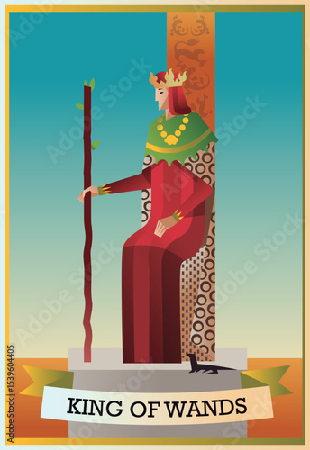 major arcana tarot wood club card