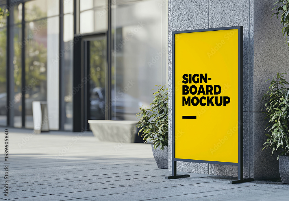 Signboard Mockup Template Stock Template | Adobe Stock