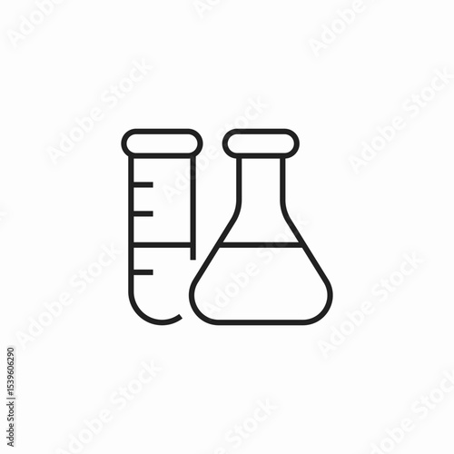 chemistry bottle  icon sign vector