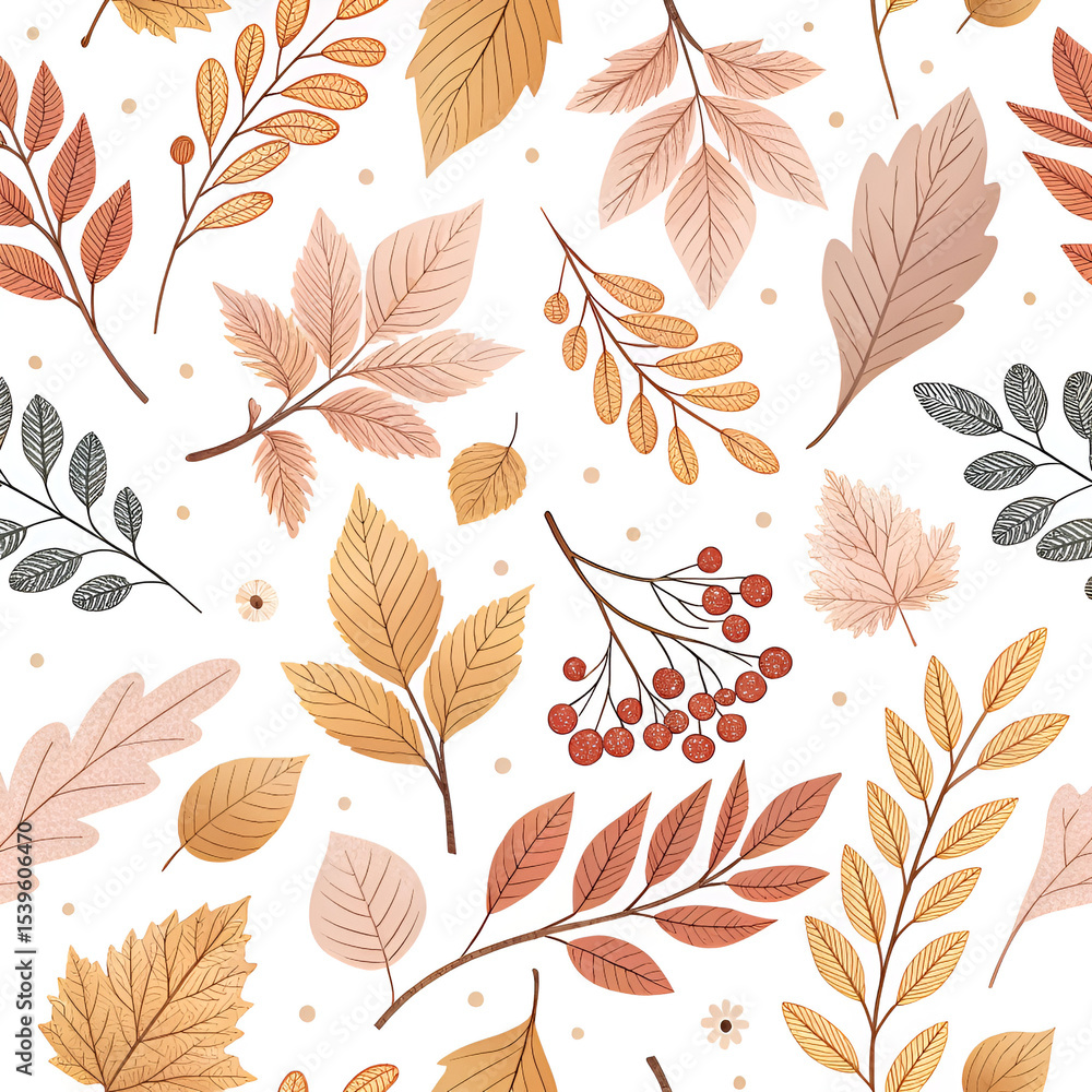 seamless pattern with autumn leaves seamless pattern with autumn leaves