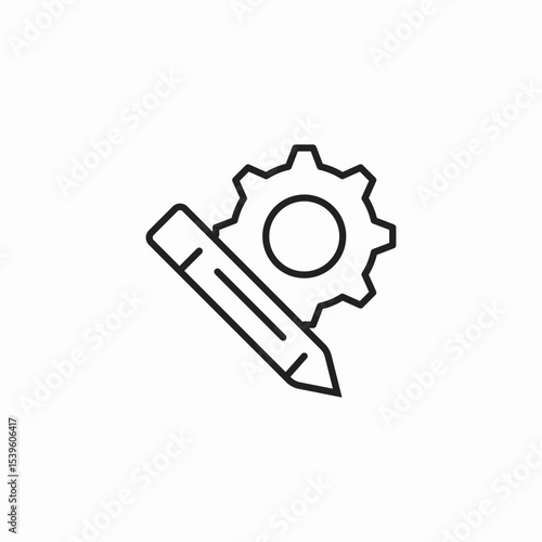 customize settings pencil icon sign vector