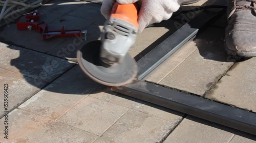 video metal repair using a grinder with beautiful sparks
