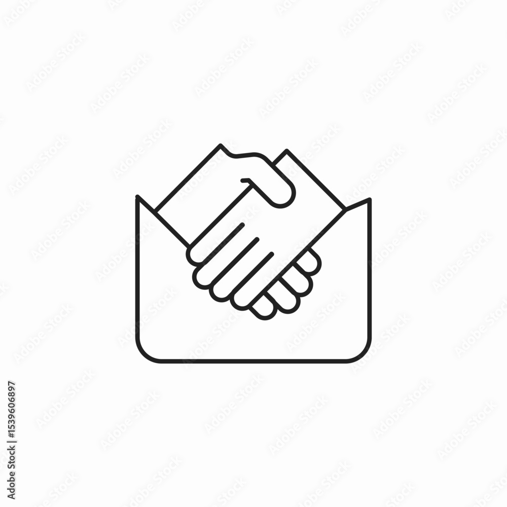 handshake agreement deal icon sign vector handshake agreement deal icon sign vector