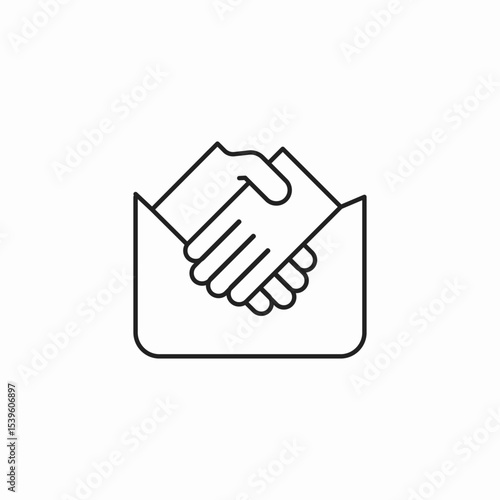 handshake agreement deal icon sign vector