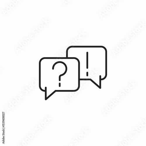 question answer icon sign vector