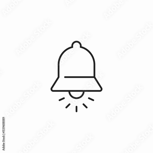 ringing notification bell icon sign vector