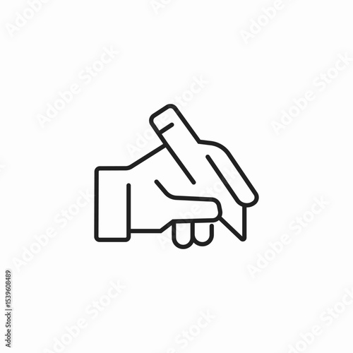 writing hand pencil icon sign vector