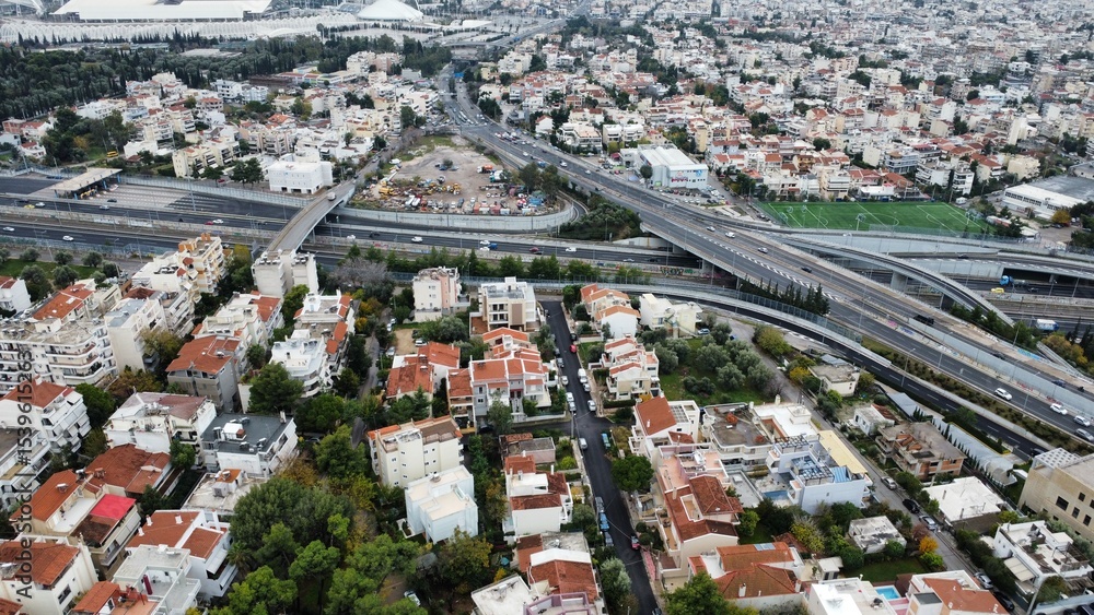 Obraz premium aerial view of city