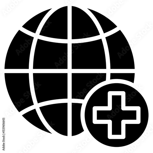 global health studies glyph icon