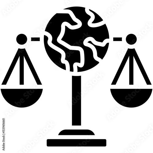 international law programs glyph icon