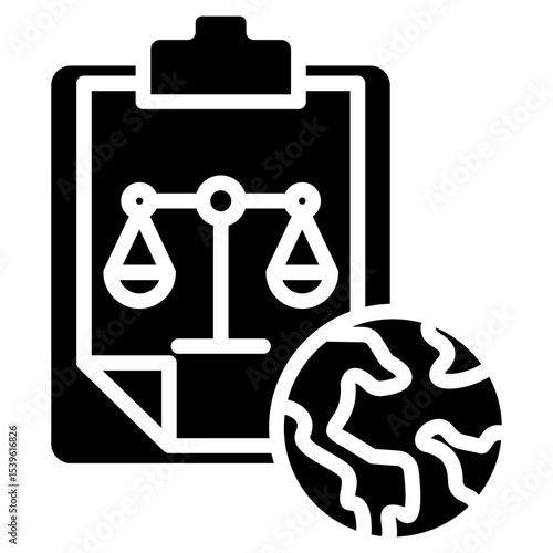 global public policy glyph icon