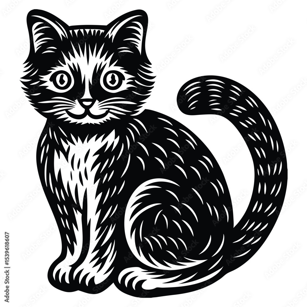 Obraz premium cat vector silhouettes