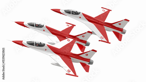 Indonesian Air Force Fighter Jets Red White Formation Flight Aerial View aircraft airplane