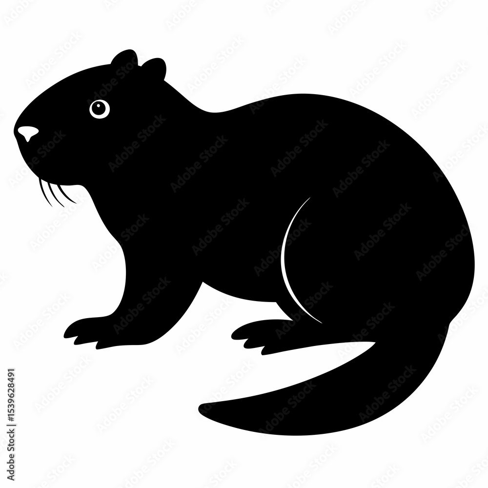 Fototapeta premium Beaver black vector images & illustrations