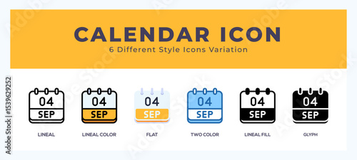 Calendar september symbol. vector icon symbol. logo illustration. vector graphics