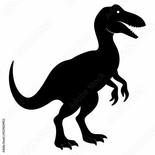 A detailed composition of dinosaur silhouette 