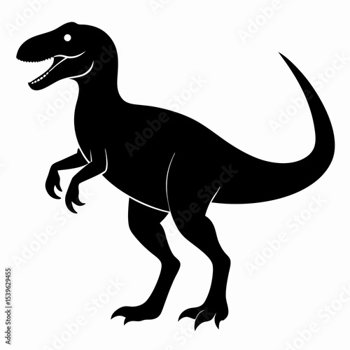 A detailed composition of dinosaur silhouette 
