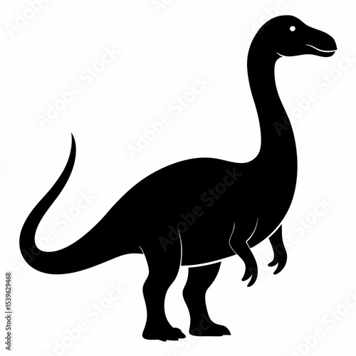 A detailed composition of dinosaur silhouette 