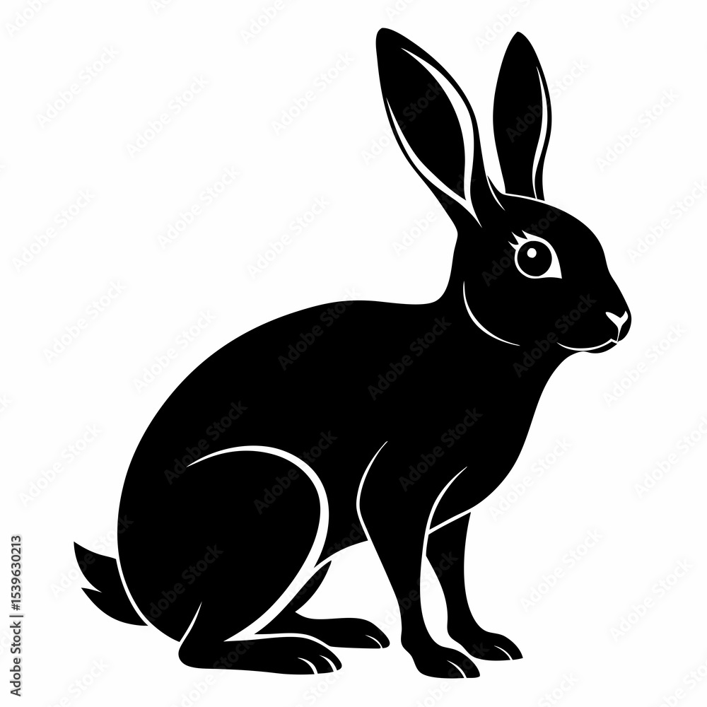 Obraz premium Bunny Silhouette Vector
