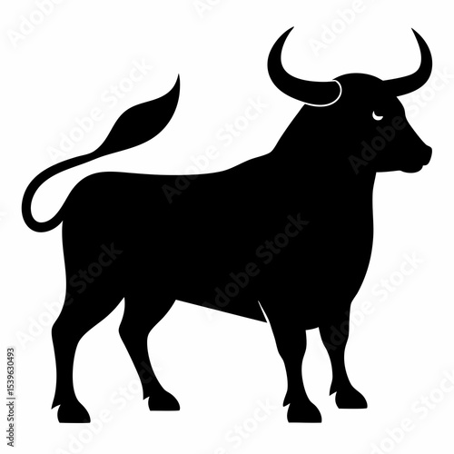 A goat silhouette on white background