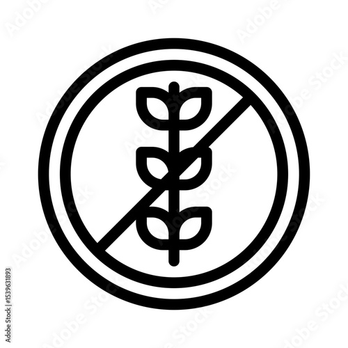 gluten free line icon