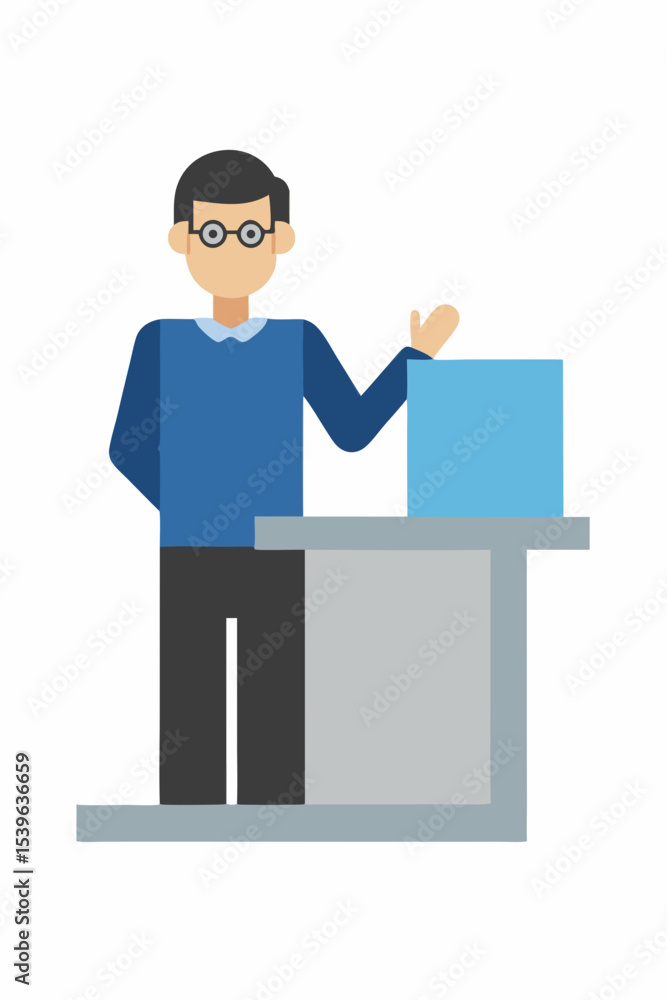 Obraz premium Funny cartoon characters including superhero, mechanic, and businessman vector illustrations