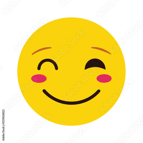 Blinking Emoticon with Wink and Smile