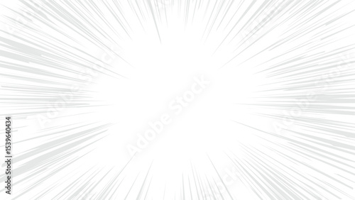 white background with grey exploding comic lines decoration 