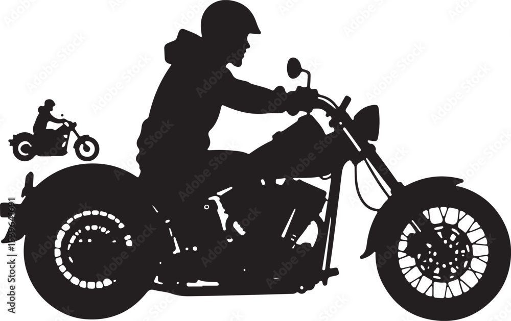 Fototapeta premium silhouette of a motorcycle, bike, motorcycle, silhouette, motorbike, motocross, vector, motor, sport, rider, biker, illustration, isolated, race, wheel, bicycle, speed, vehicle, cross, ride, transport