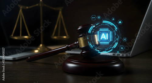 AI in Law Mockup Design Justice Technology Legal