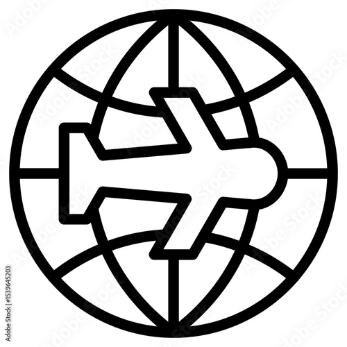 Airline line icon