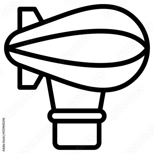 Airship line icon